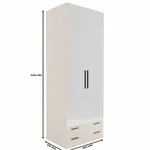 Шкаф двустворчатый с ящиками и с зеркалом L211.60Z