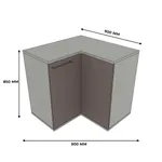 Тумба угловая, фасады МДФ CNG-709