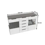 Комод с подсветкой, фасады в эмали LE707