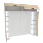 Ниша для кровати с секциями с подсветкой L407.44