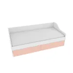 Кровать односпальная, фасады в эмали LE902.200, 90x200