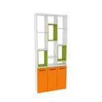 Стеллаж-тумба перегородка со вставками L239