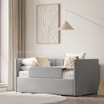 Кровать с подъемным механизмом и ящиком для белья с бортиком LINE 1, 90х160