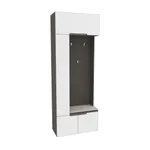 Секция с вешалкой и полками, фасады в эмали LE409 L/R