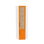 Шкаф угловой книжный со стеклом L247 с подсветкой