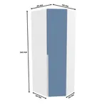 Шкаф угловой разносторонний, фасады в эмали LE218 L/R