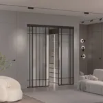 Сатинированная перегородка для гардеробной, стекло Сатинато GRACE 16