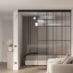 Раздвижная перегородка-купе, стекло Мору GRACE 13