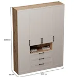 Шкаф четырехдверный для одежды с нишей A205