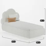 Кровать односпальная мягкая CLOUD  с подъемным механизмом, 90x190