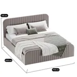 Кровать двуспальная мягкая МАЛЬТА с подъемным механизмом, 180x200