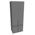 Шкаф 2 дверный, фрезерованные фасады в эмали LE-210.60-2