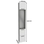 Шкаф завершающий с обувницей и зеркалом LG-250