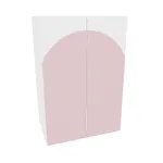 Антресоль двудверная, фрезерованные фасады в эмали LE339.44