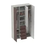 Шкаф трехдверный с ящиками узкий LG203.44