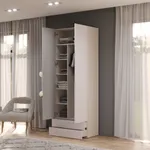 Шкаф 2 дверный с ящиками, фасады в эмали LE-211.44