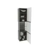 Шкаф напольный с подсветкой, фасады в эмали LE225 L/R