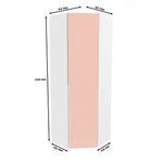 Шкаф угловой равносторонний, фасады в эмали LE218.1