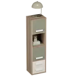 Cтеллаж сквозной книжный на 4 ниши с фасадом E804