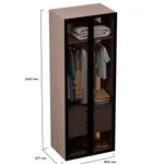 Шкаф для спальни с двумя ящиками и штангой с подсветкой R210.60-2
