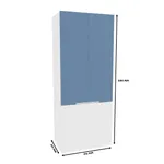 Шкаф двухдверный с фальш стенкой, фасады в эмали LE212