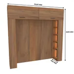 Ниша для кровати с секциями с подсветкой L407.44