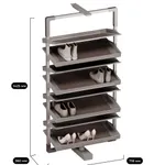 ALFA Поворотно-выдвижная обувница, 8 полок, FRM5814.08.01