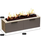 Тумба ТВ напольная с электрокамином LG548.351