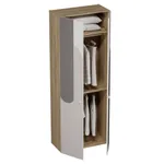 Шкаф двухдверный узкий, фрезерованные фасады в эмали LE210.44-1