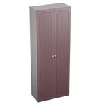 Шкаф двухдверный узкий, фрезерованные фасады в эмали LE210.44-1