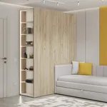 Шкаф двухдверный с фальш-стенкой и раздвижжными дверьми L205 L/R