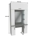 Стол туалетный с секцией и зеркалом с подсветкой  LG404.44