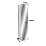 Шкаф одностворчатый узкий с зеркалом, фасады МДФ CG-220.60Z