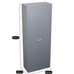 Шкаф двухдверный узкий, фрезерованные фасады в эмали LE210.44-1