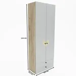 Шкаф двухдверный с ящиками, фасады в эмали LE211.44