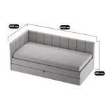 Кровать со вторым выдвижным спальным местом LINE М2