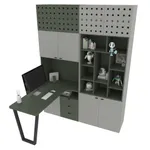 Рабочая зона Lazio фрезерованные фасады в эмали 99