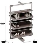 ALFA Поворотно-выдвижная обувница, 6 полок, FRM5814.06F.01