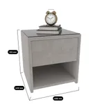 Тумба прикроватная мягкая, стекло прозрачное САНРАЙС 751