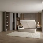Мягкая кровать-подиум с коробом для хранения, 160x200
