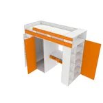 Кровать-чердак с рабочей зоной L903, 90x190 L/R