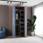 Шкаф 2 дверный, фрезерованные фасады в эмали LE210.60-4