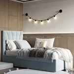 Кровать односпальная мягкая САНРАЙС  с подъемным механизмом, 90x200