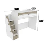 Кровать-чердак E977, 90x200 L/R