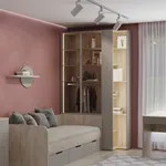 Шкаф двухдверный со стеклом в профиле с подсветкой LF212.4-90