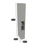 Шкаф книжный с нишей узкий L226.300.600