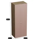 Шкаф двухдверный глубокий, фрезерованные фасады в эмали LE210.60-4