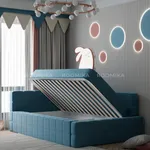 Кровать полутороспальная мягкая с ортопедической решеткой КВАДРО-П, 120х200