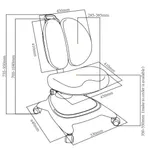 Детское кресло Arnica с подлокотниками и подставкой для ног Cubby