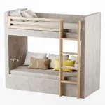 Кровать мягкая двухъярусная ДУО L/R